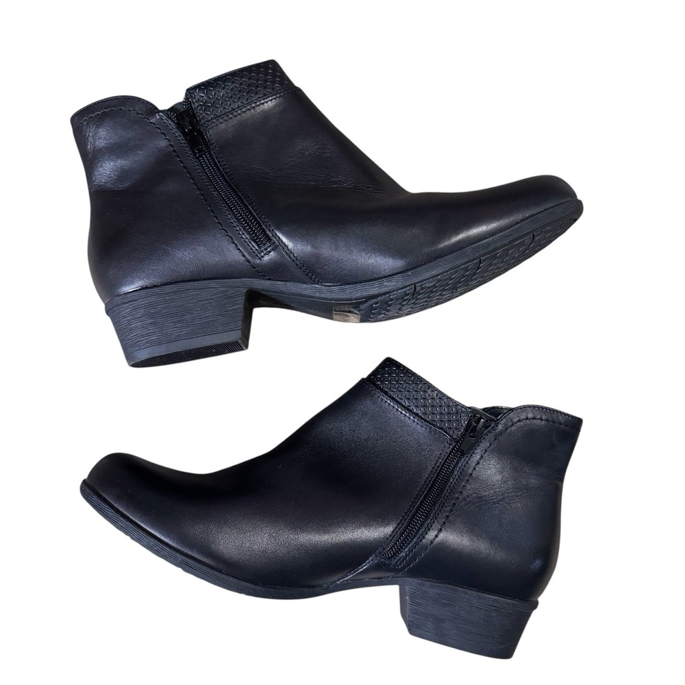 Rockport Womens Carly Bootie Black Ankle Booties Shoes Size 9.5 US Leather Shoes
